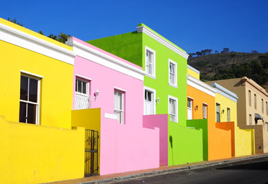Colourful houses in Africa